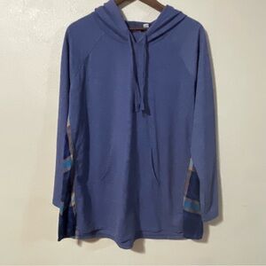 Logo Lounge Blue Long Sleeve Women's Top Size Large